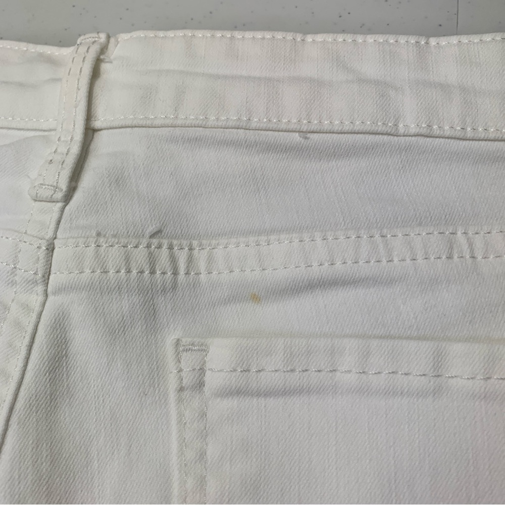 Lucky Brand White Ava Skinny Mid rise Denim Ankle Raw Hem  Jeans-Size 12/31 - Picture 14 of 15